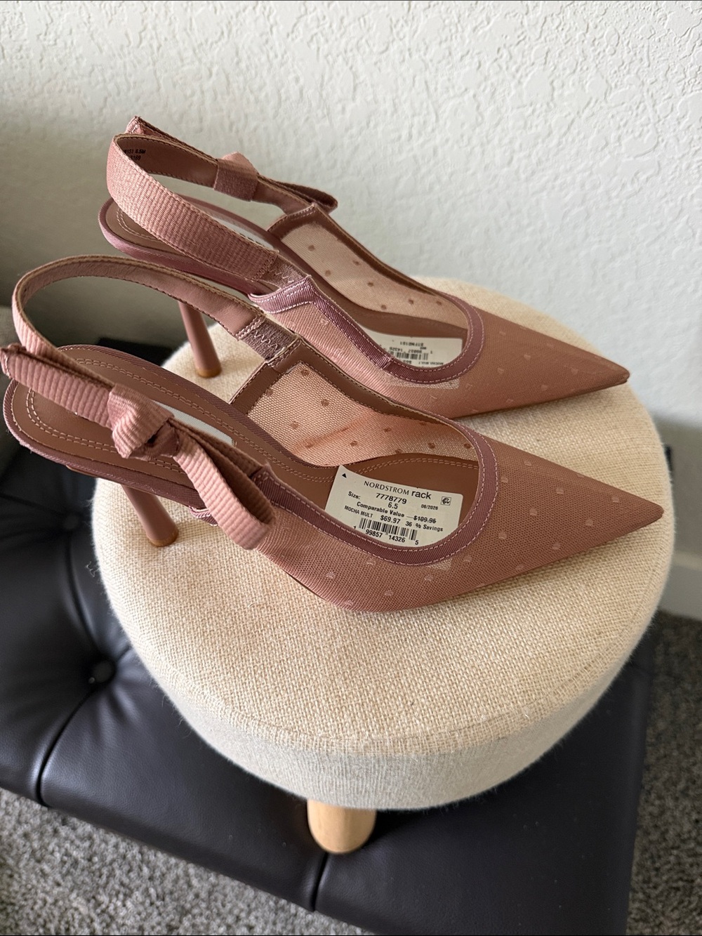 Steve Madden Blush Pointed-Toe Slingback Heels